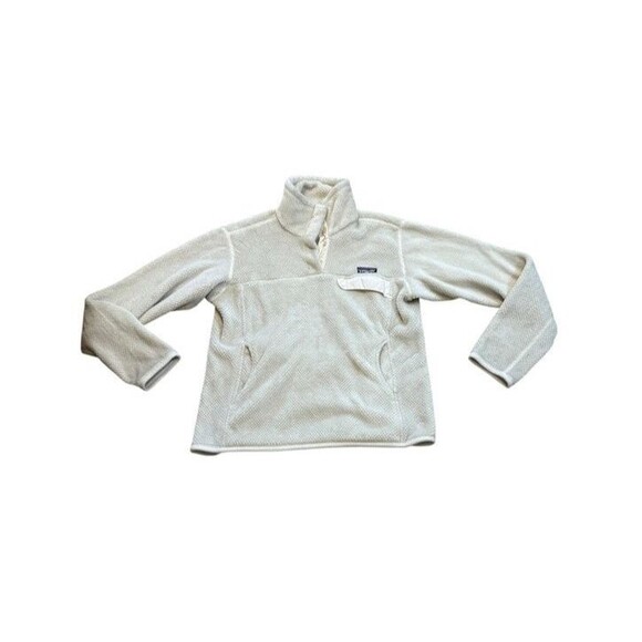 Patagonia Off White Re-Tool Snap T Pullover Fleece Sweater Women's Size Medium - Picture 1 of 6